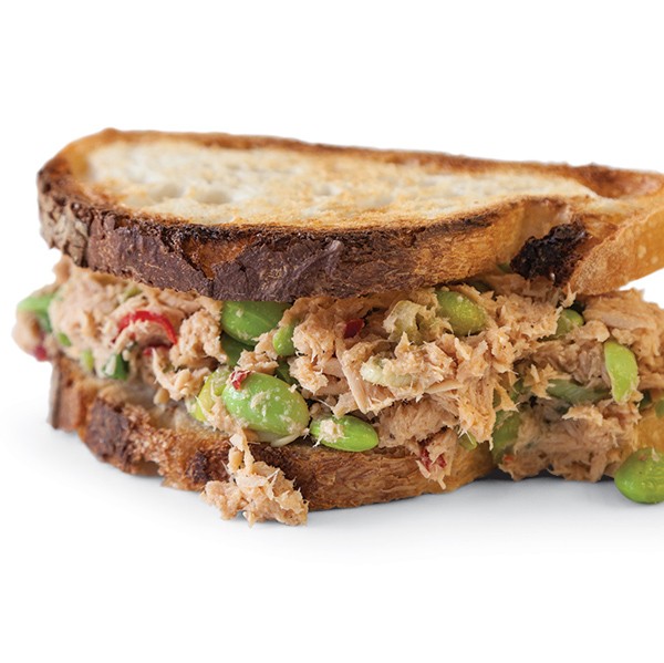 Edamame-miso tuna sandwich