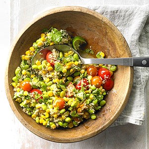 Edamame quinoa salad