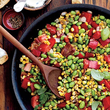 Edamame succotash