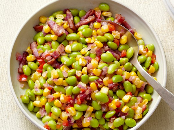 Edamame succotash