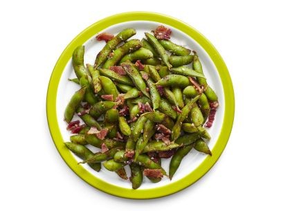 Edamame with bacon