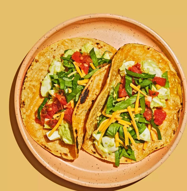 Egg & spinach tacos