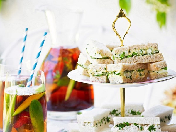 Egg & watercress finger sandwiches