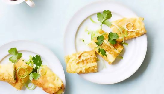 Egg and courgette roll-ups