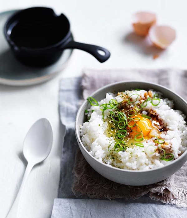 Egg and rice bowls
