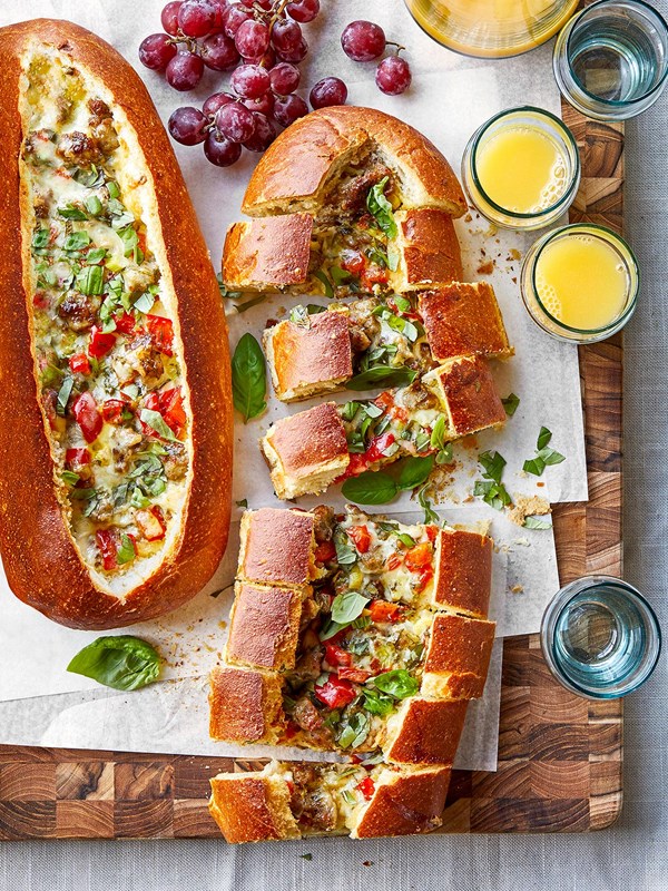 Egg and sausage bread bakes