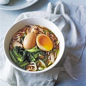 Egg and shiitake ramen