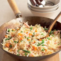Egg-fried rice with loads of vegetables