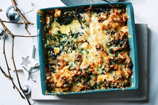 Egg gratin Florentine