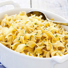 Egg noodles with caraway and browned butter