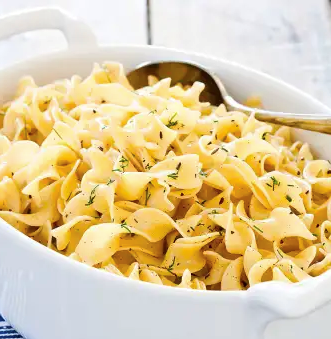 Egg noodles with caraway and brown butter