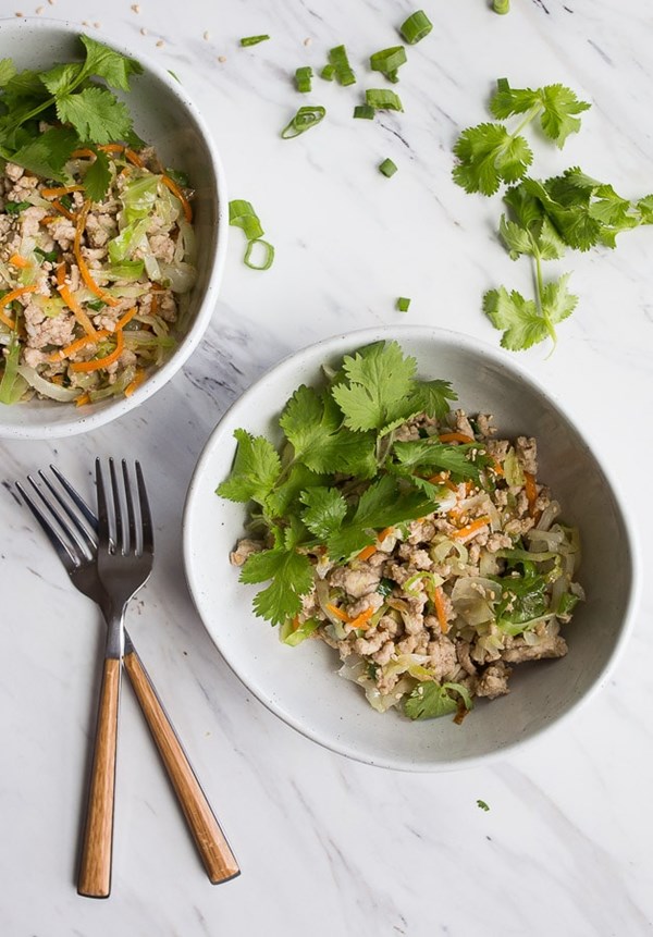 Egg roll in a bowl