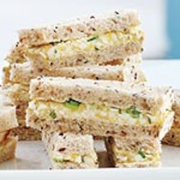 Egg salad finger sandwiches