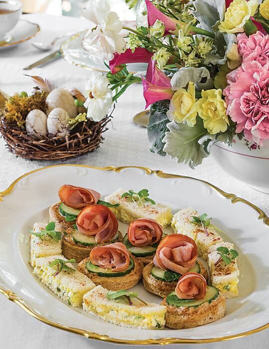 Egg salad tea sandwiches