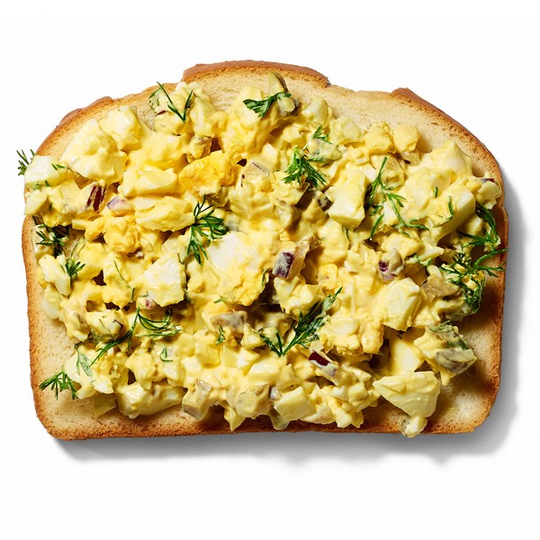 Egg salad with pickles and dill