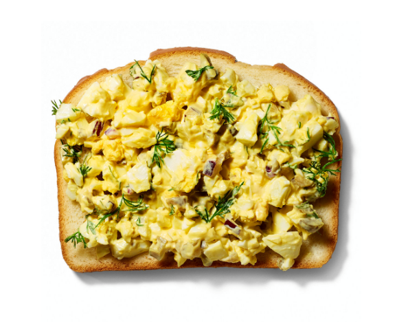 Egg salad with pickles and dill