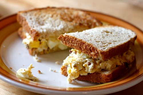 Egg salad with sun-dried tomatoes & anchovies