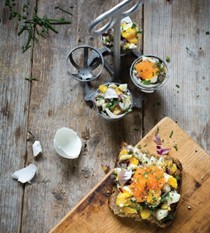 Egg salad with Swedish anchovies (Gubbröra)