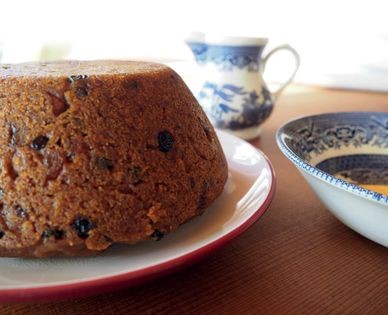 Eggless steamed pudding