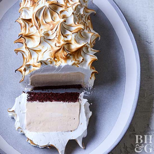 Eggnog baked Alaska