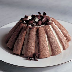 Eggnog Bavarian cream cake