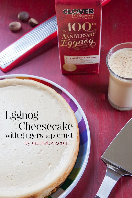 Eggnog cheesecake with gingersnap crust