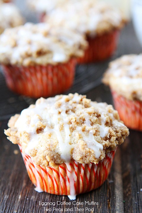 Eggnog coffee cake muffins