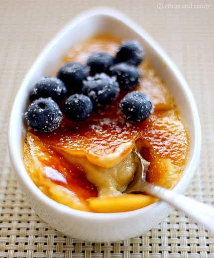 Eggnog crème brulee