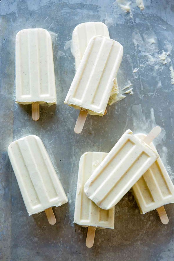 Eggnog ice pops