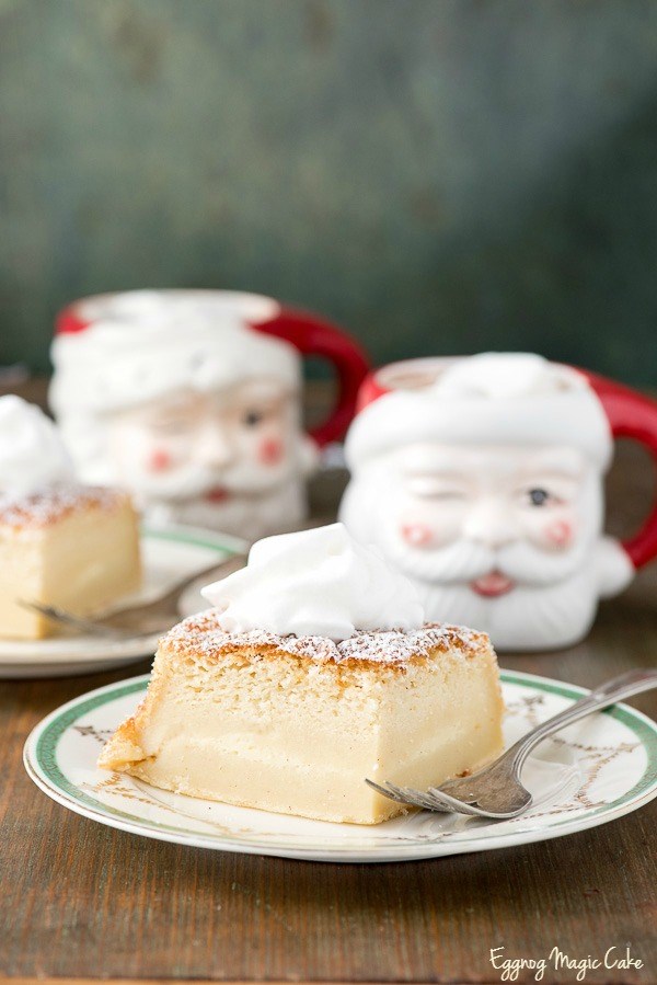 Eggnog magic cake