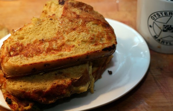 Eggnog overnight spiced French toast with cranberries