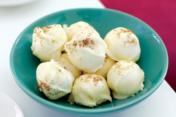 Eggnog truffles 