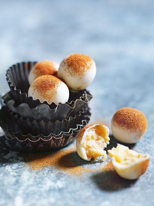 Eggnog truffles
