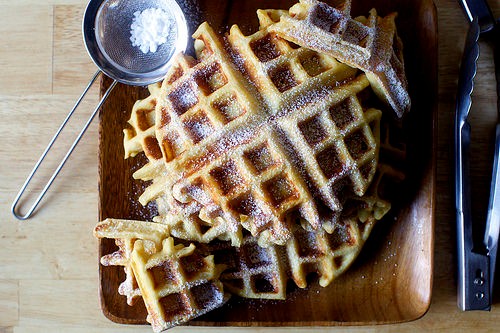 Eggnog waffles