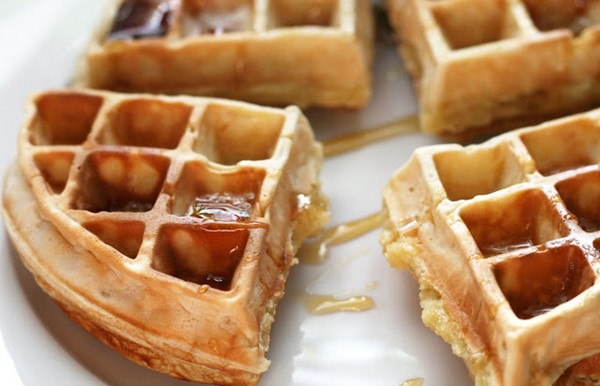 Eggnog waffles