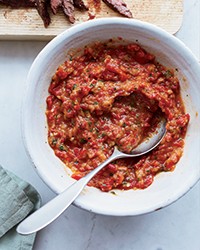 Eggplant & pepper relish