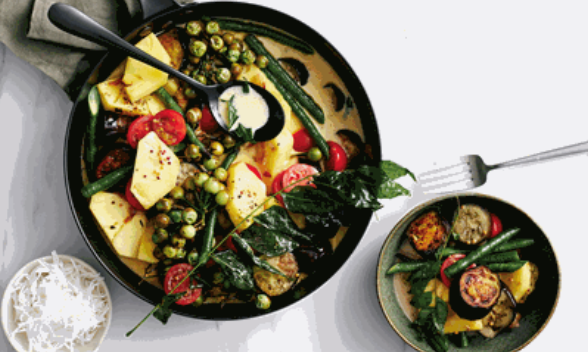 Eggplant and pineapple curry