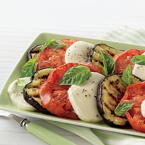Eggplant and tomato salad