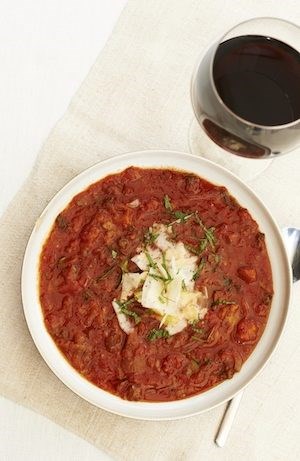 Eggplant and tomato soup (Zuppa di melanzane e pomodoro)