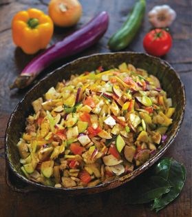 Eggplant and zucchini casserole (Yatimcheh-ye bademjan)