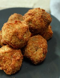 Eggplant arancini 