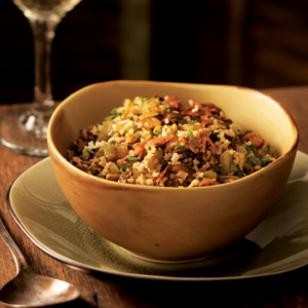 Eggplant bulgur pilaf