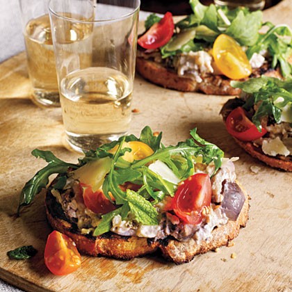 Eggplant crostini
