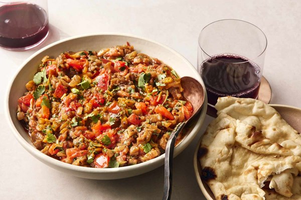 Eggplant curry (Balingan bharta)