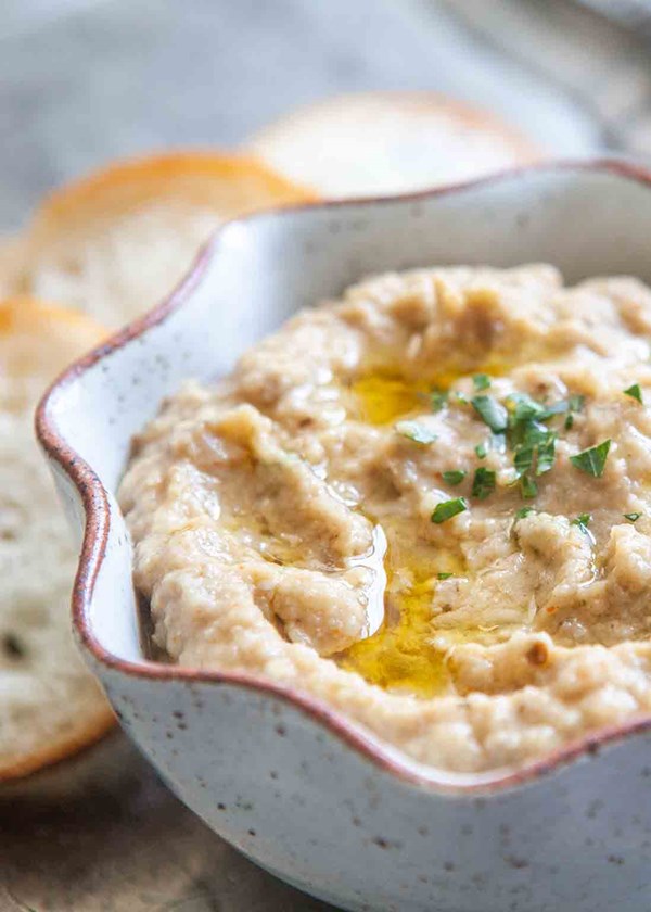 Eggplant dip (Baba ghanoush)