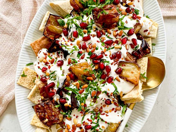 Eggplant fatteh