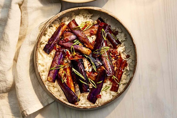 Eggplant in garlic sauce