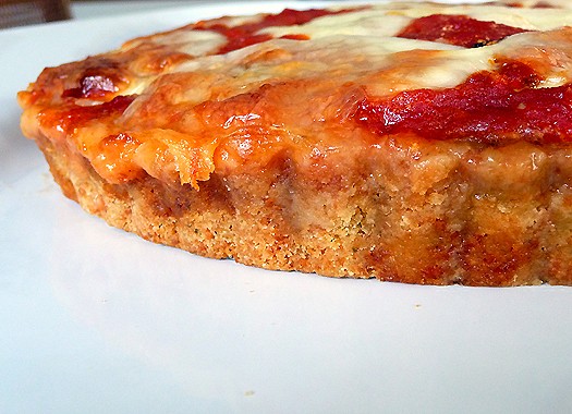 Eggplant lasagna tart with parmesan-basil crust