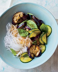 Eggplant noodle salad