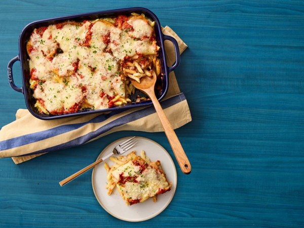 Eggplant Parm mac and cheese